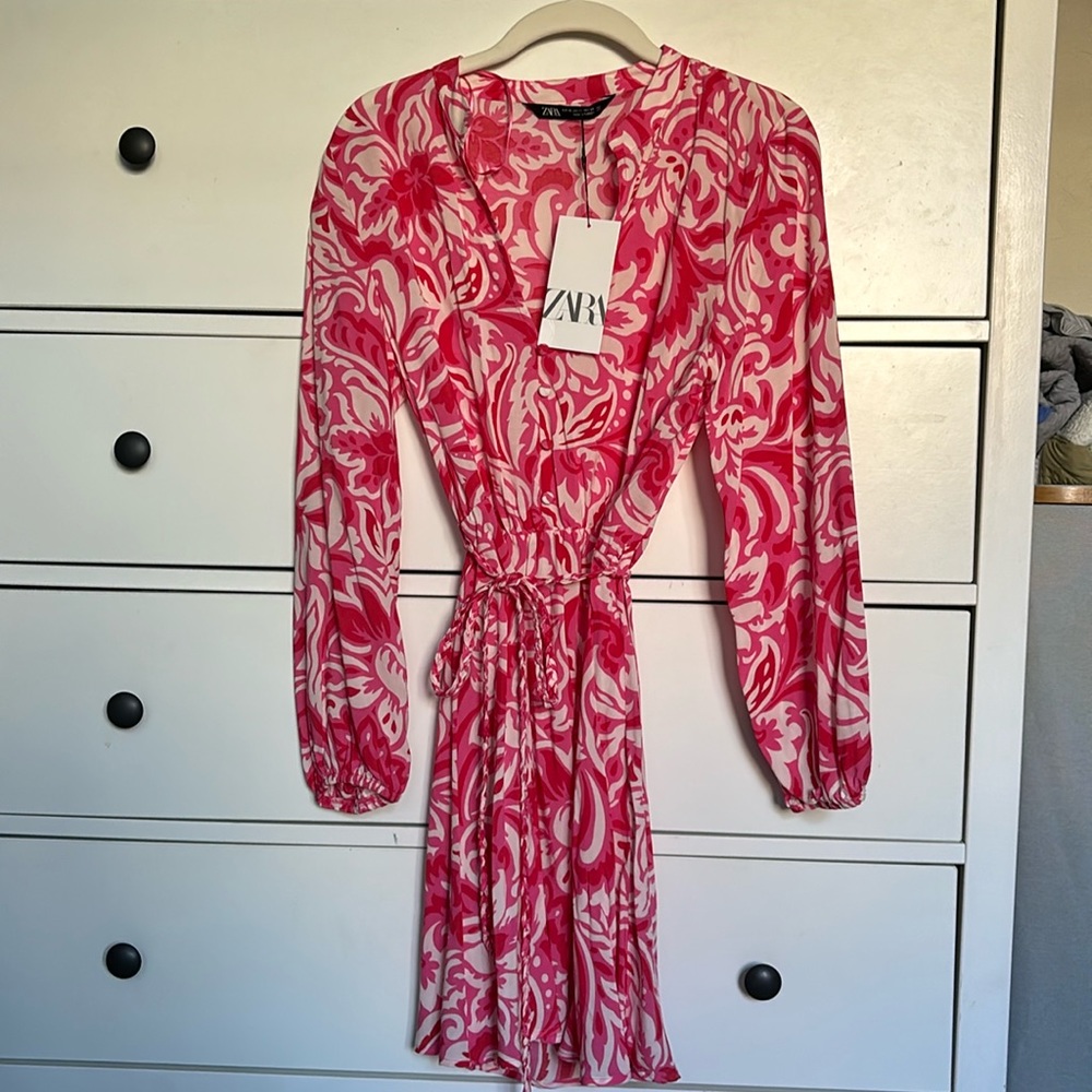 Zara Belted Dress NWT
